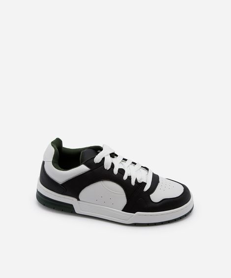 tênis casual com recortes preto