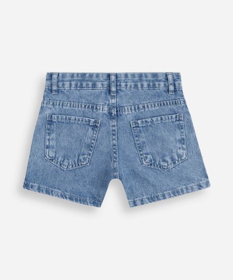 short infantil jeans hello kitty azul