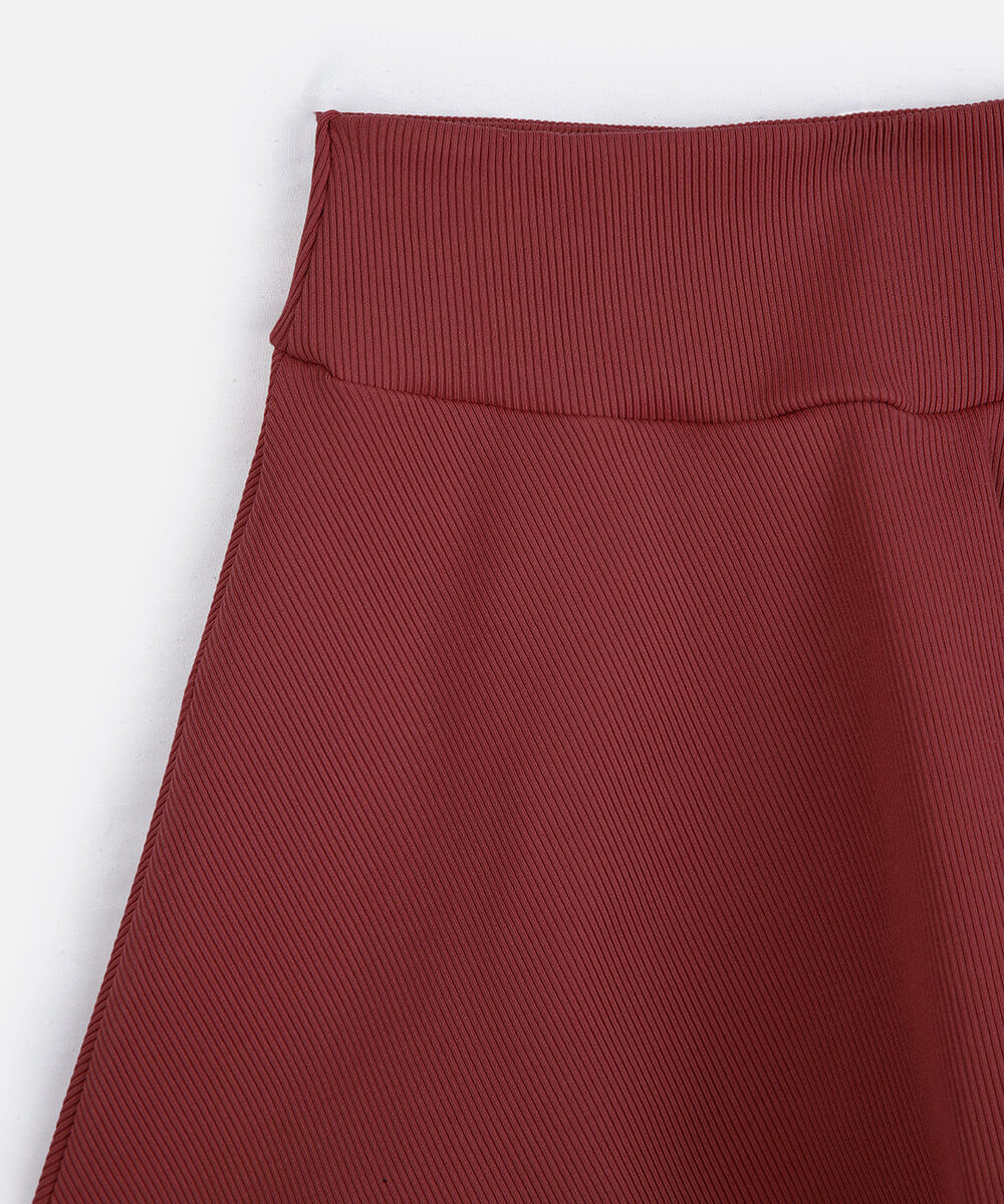 short saia infantil esportivo canelado vinho