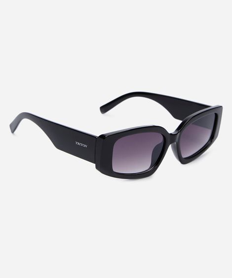 óculos de sol unissex redondo de acetato triton preto