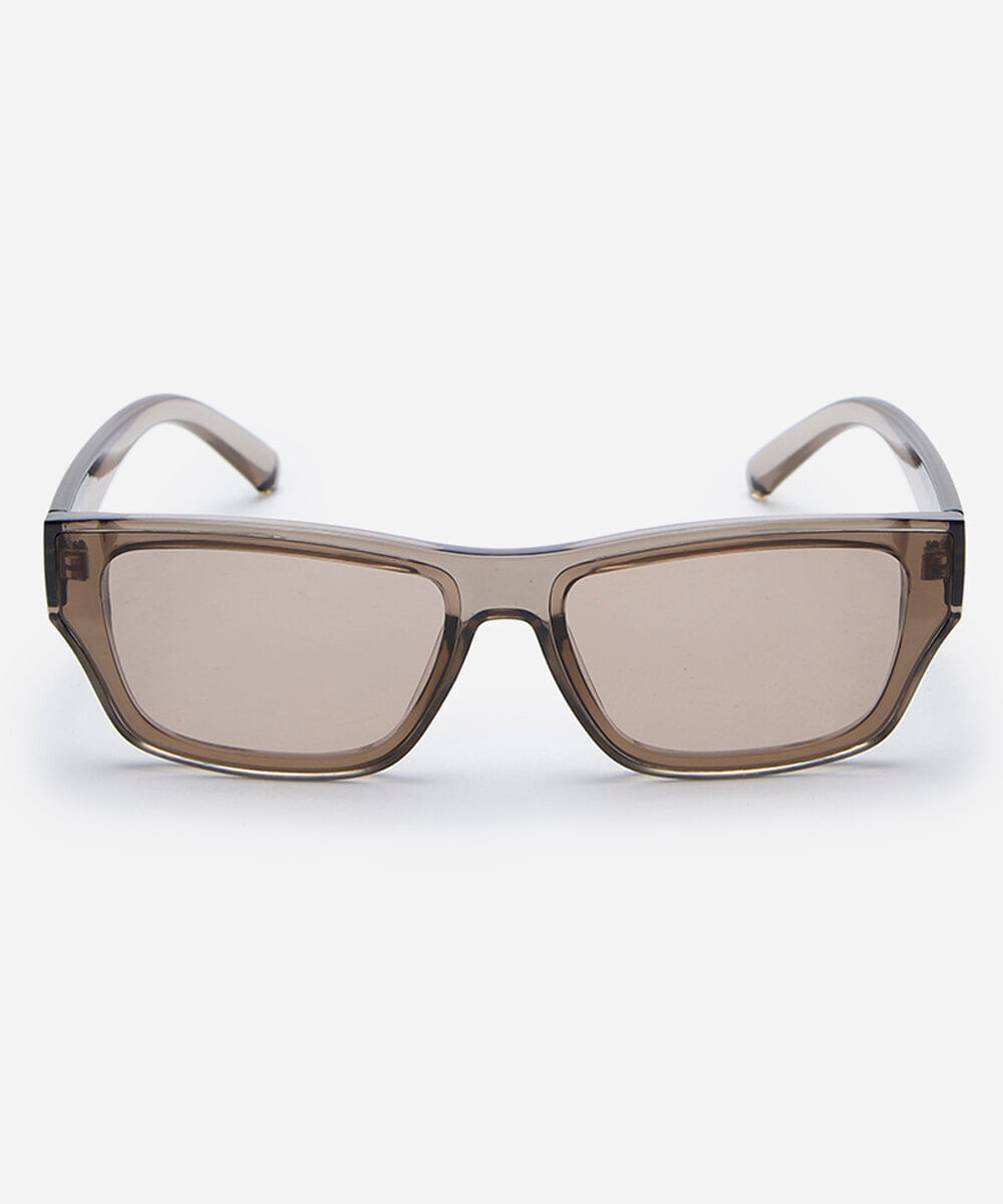 óculos de sol feminino quadrado de acetato triton cinza