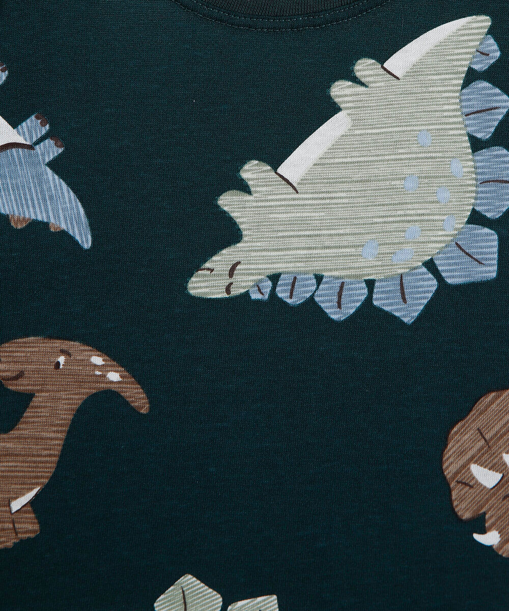 conjunto curto infantil de algodão dino colorido