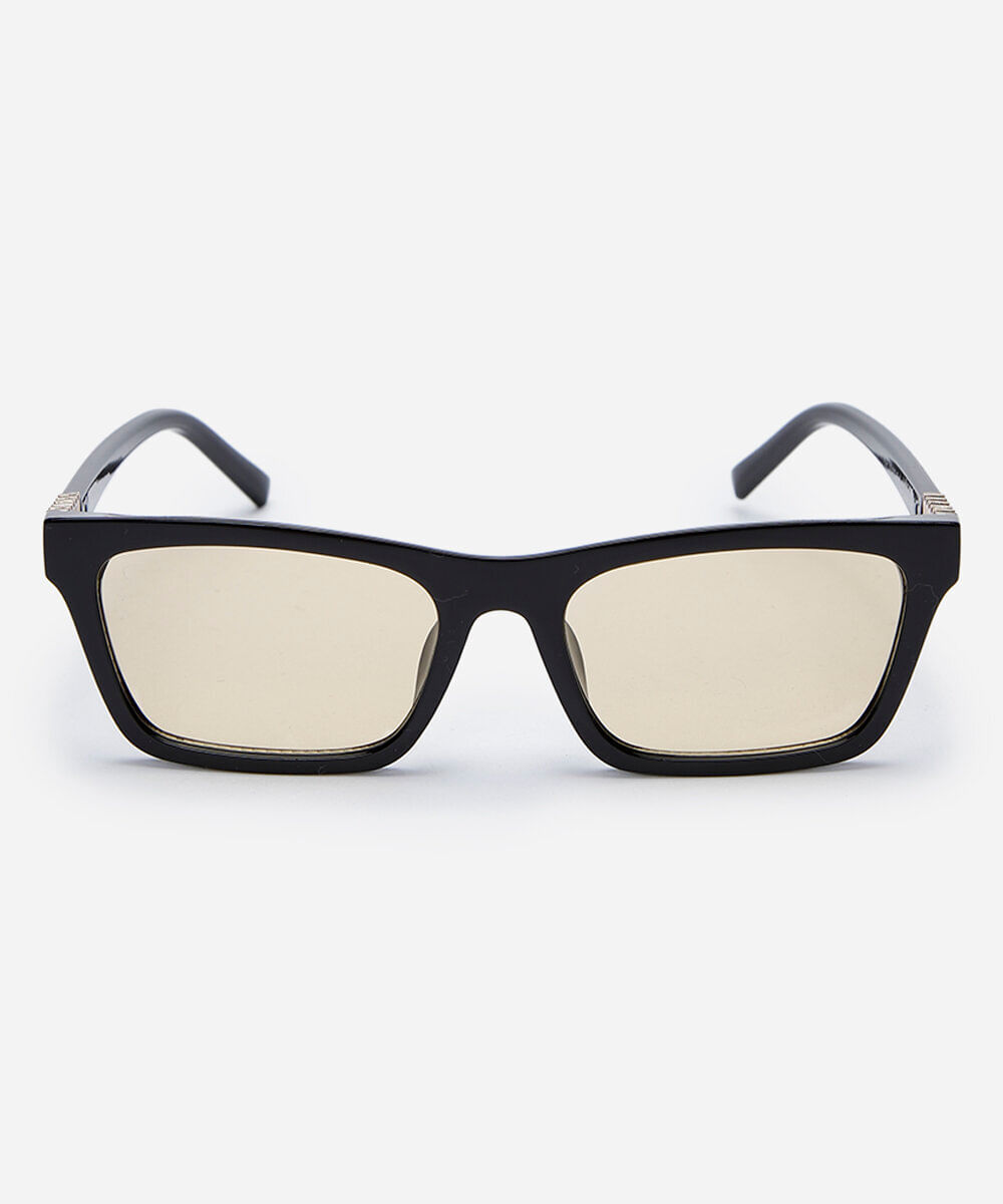 óculos de sol feminino quadrado de acetato triton preto