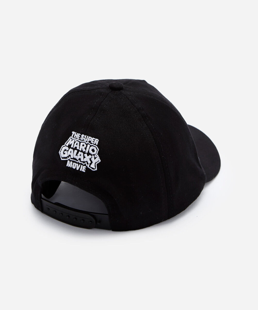boné aba curva infantil de sarja mario bros preto