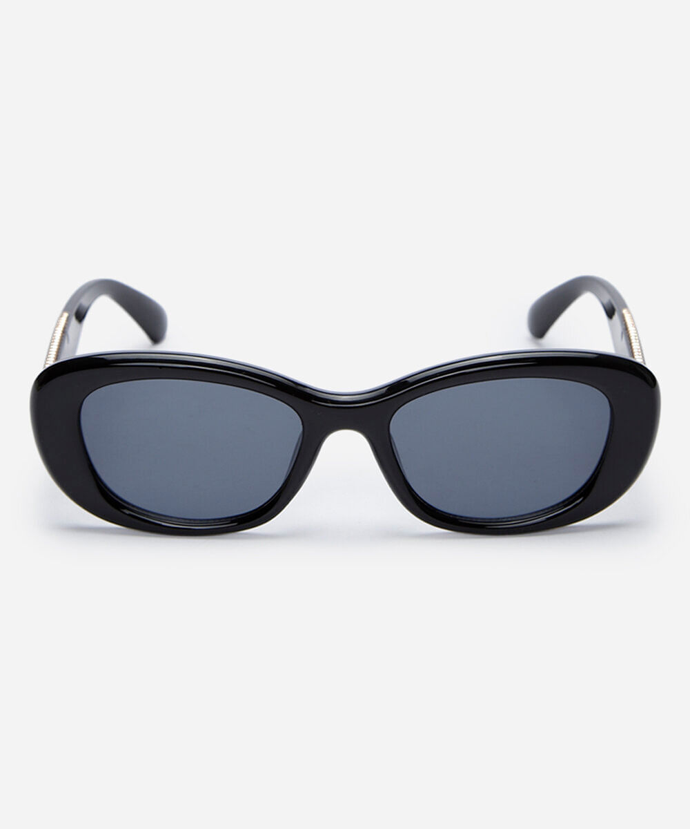 óculos de sol feminino gatinho de acetato triton preto