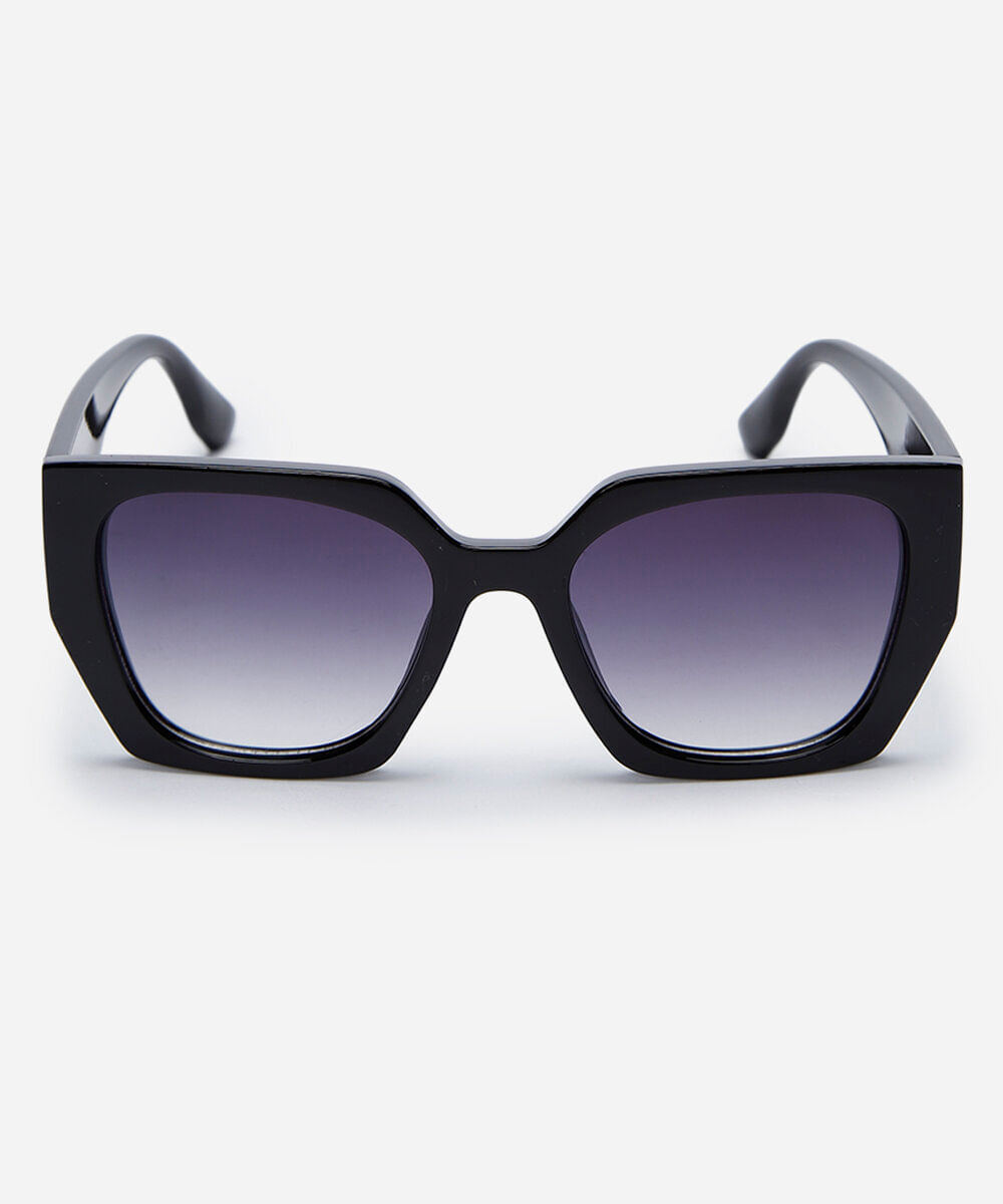óculos de sol feminino quadrado de acetato triton preto