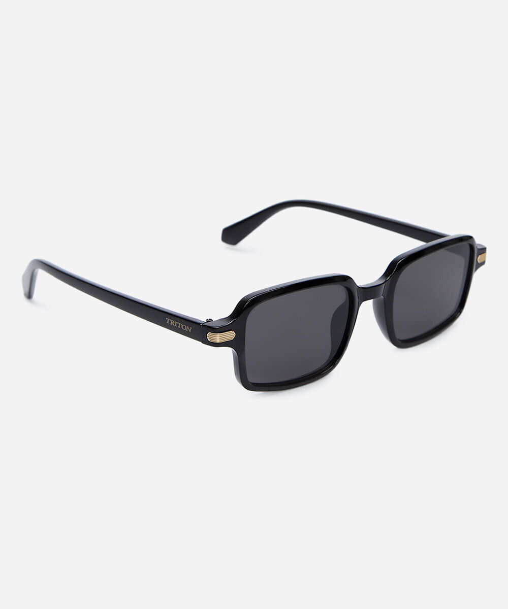 óculos de sol feminino quadrado de acetato triton preto