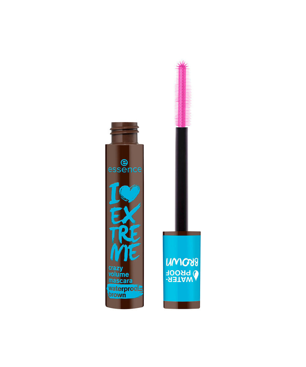 máscara de cílios essence i love extreme crazy volume á prova d água marrom