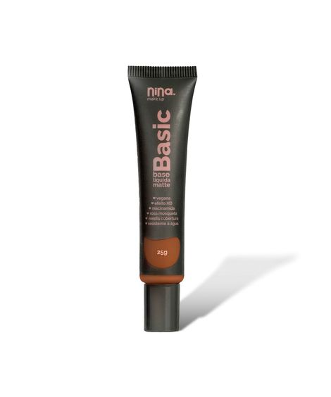 base líquida nina makeup matte basic cor 10