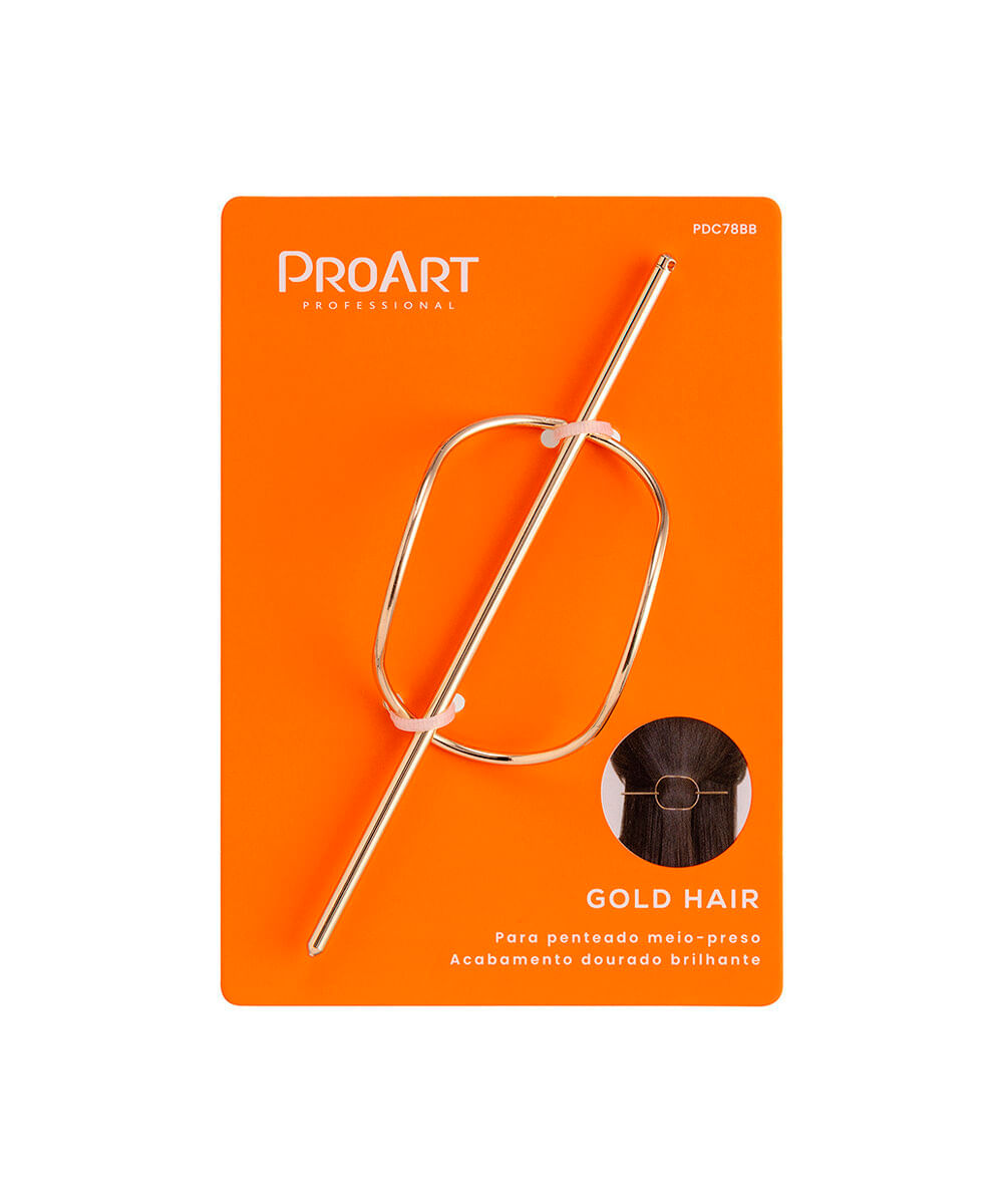presilha de cabelo proart gold hair dourada