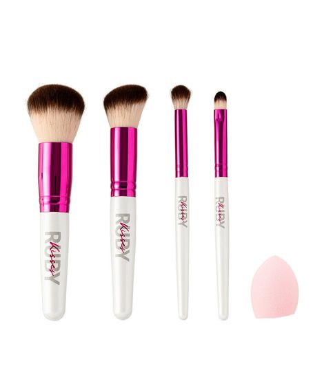 kit de pincéis ruby kisses para rosto