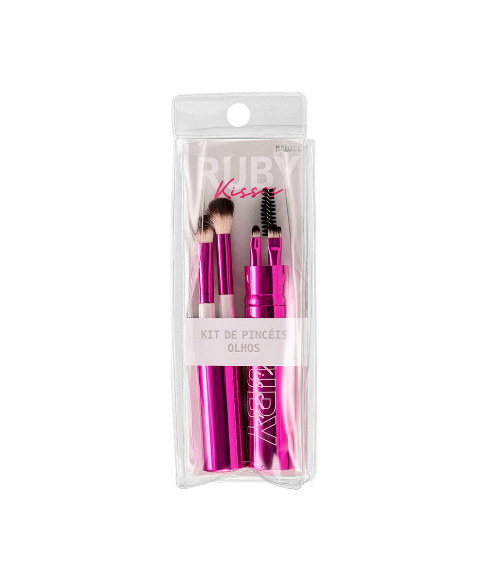 kit de pincéis ruby kisses para olhos