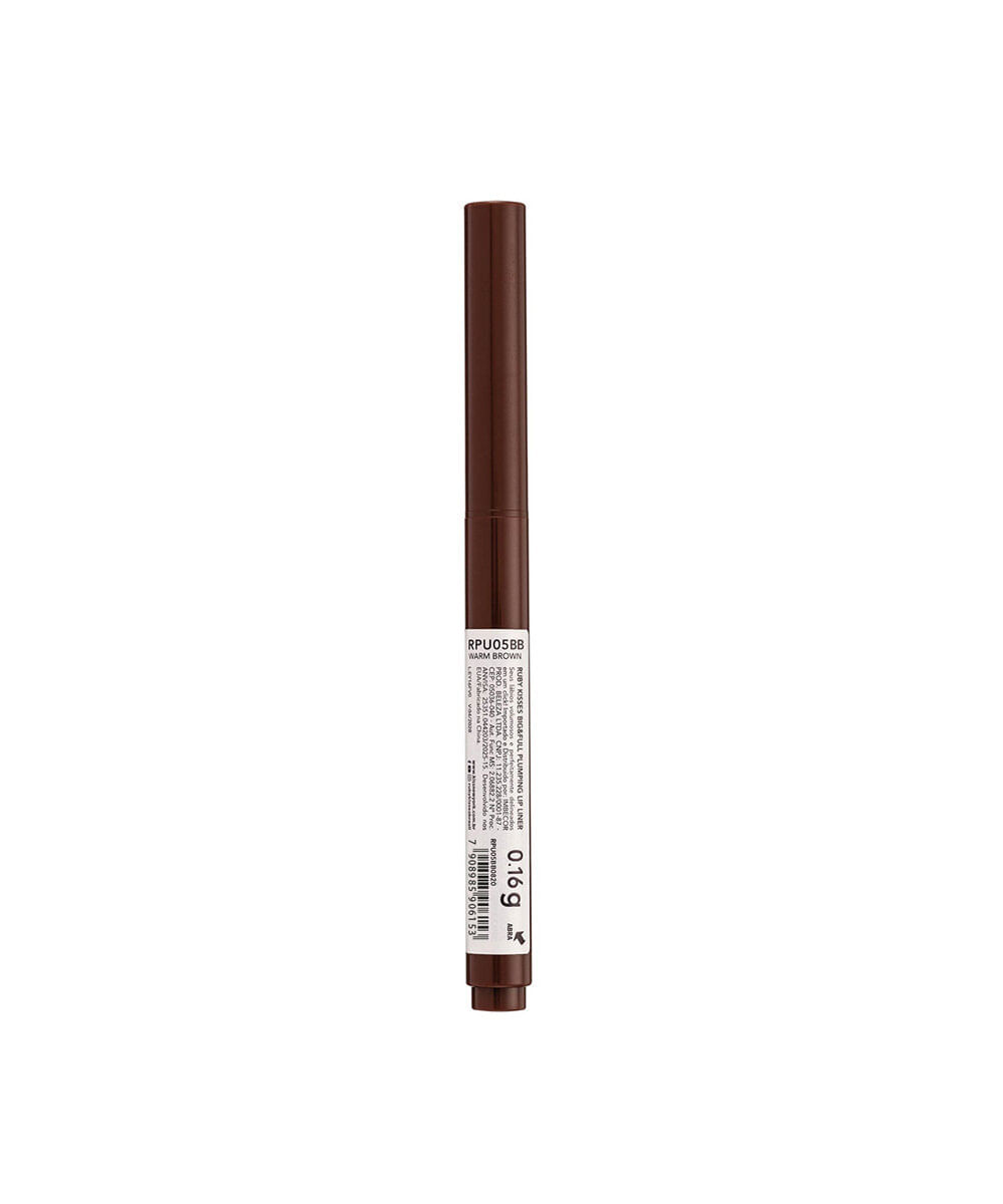 lapiseira labial volume ruby kisses big e full plumping lip liner warm brown