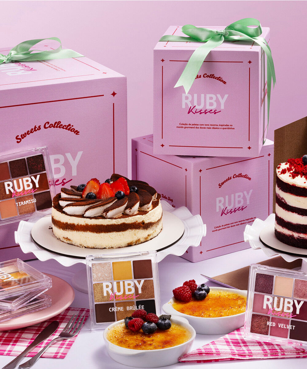 paleta de sombras ruby kisses sweets collection red velvet