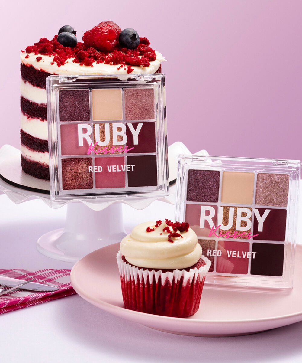 paleta de sombras ruby kisses sweets collection red velvet