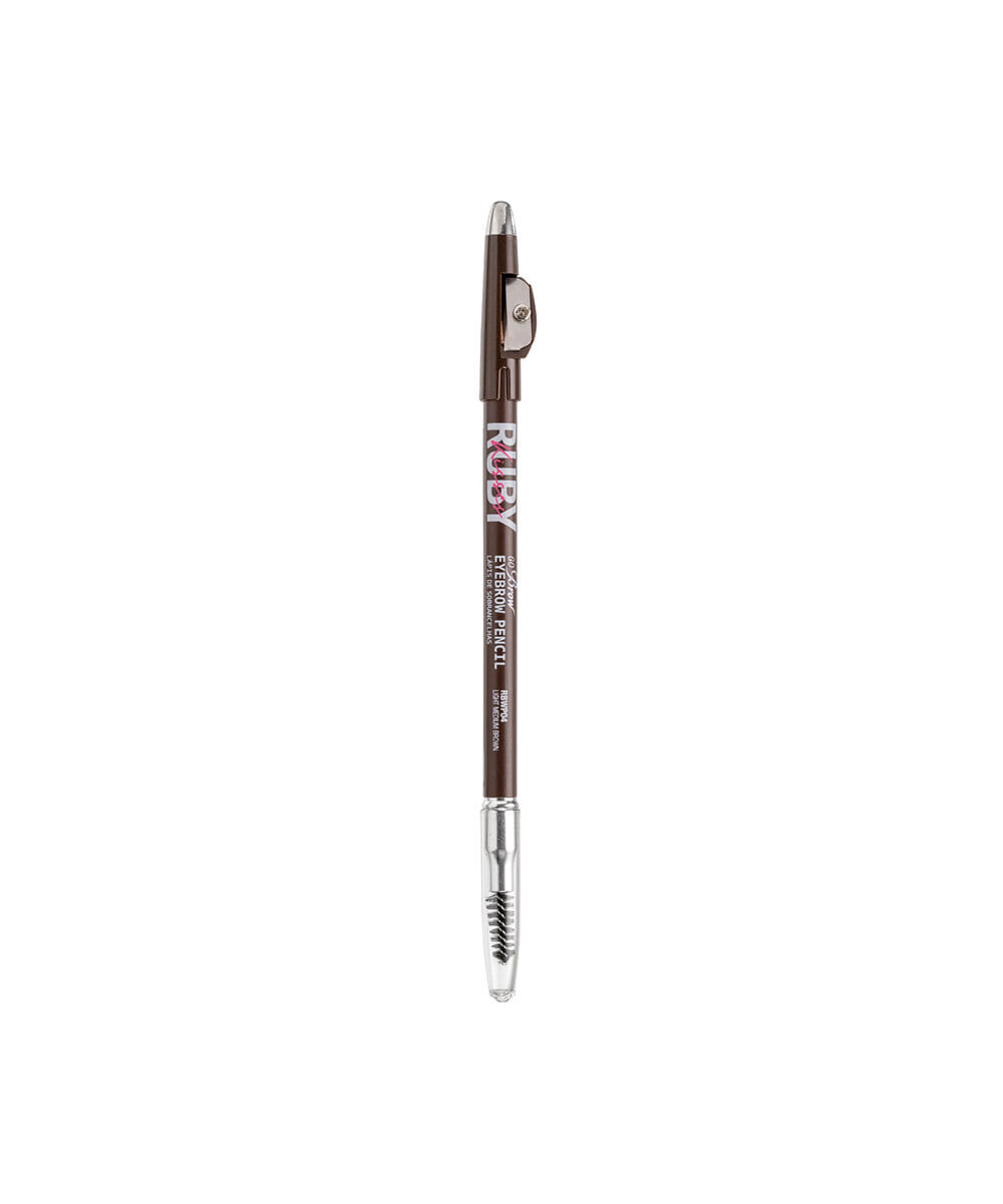 lápis ruby kisses madeira para sobrancelha go brow light medium brown