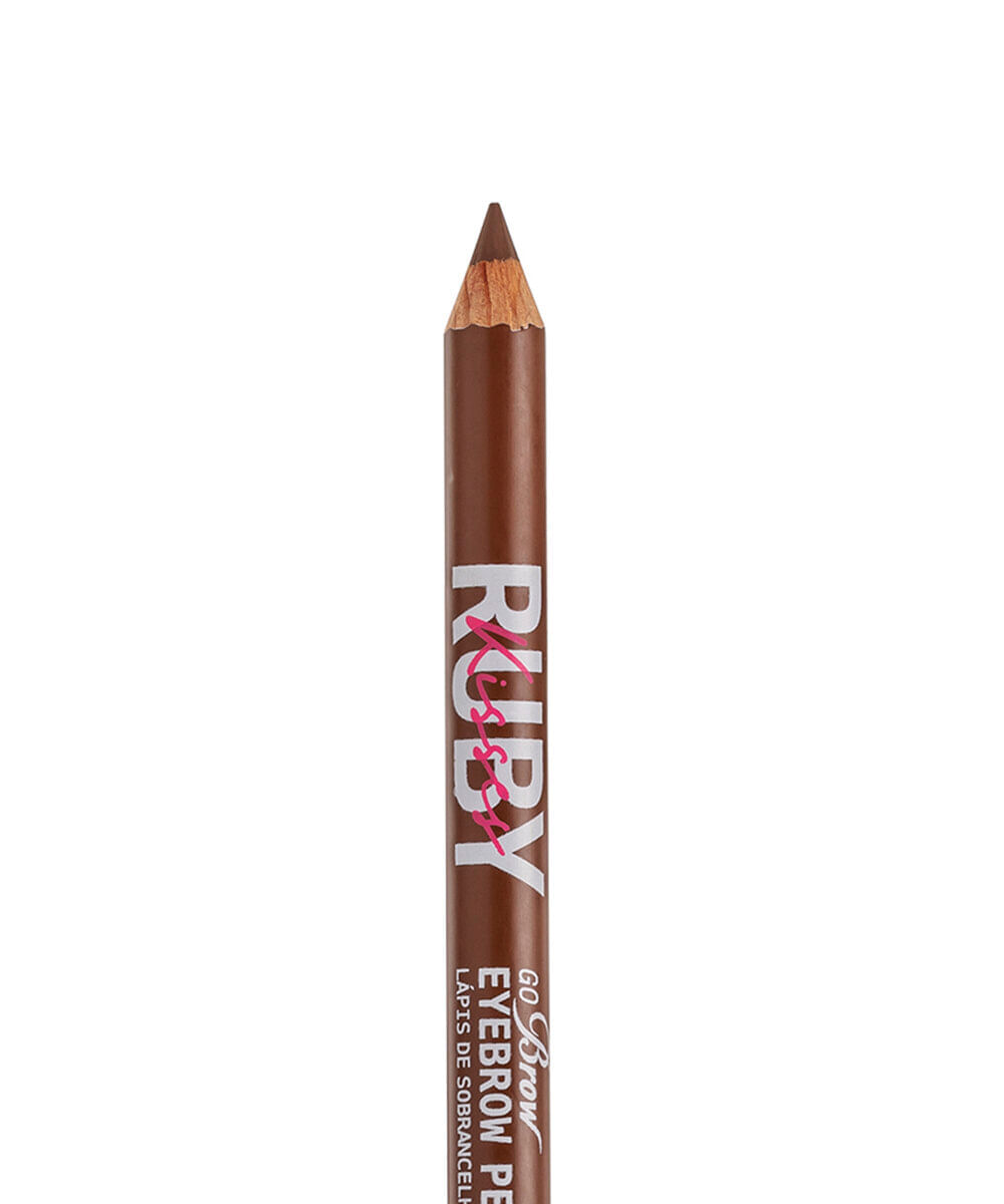 lápis ruby kisses madeira para sobrancelha go brow chocolate brown