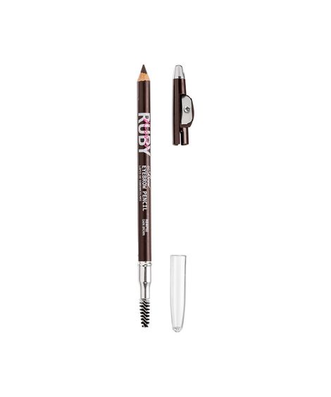 lápis ruby kisses madeira para sobrancelha go brow dark brown