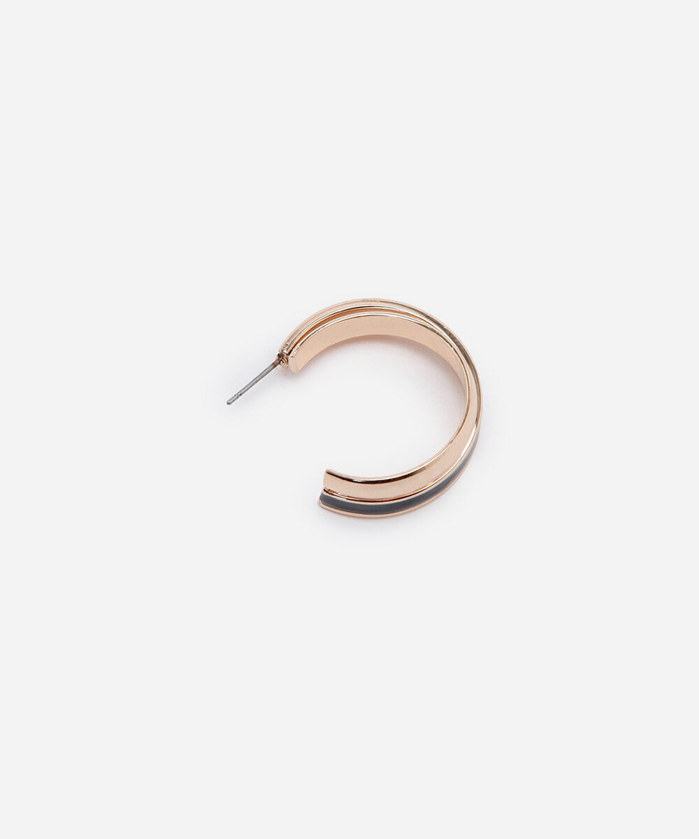 brinco argola esmaltada dourado