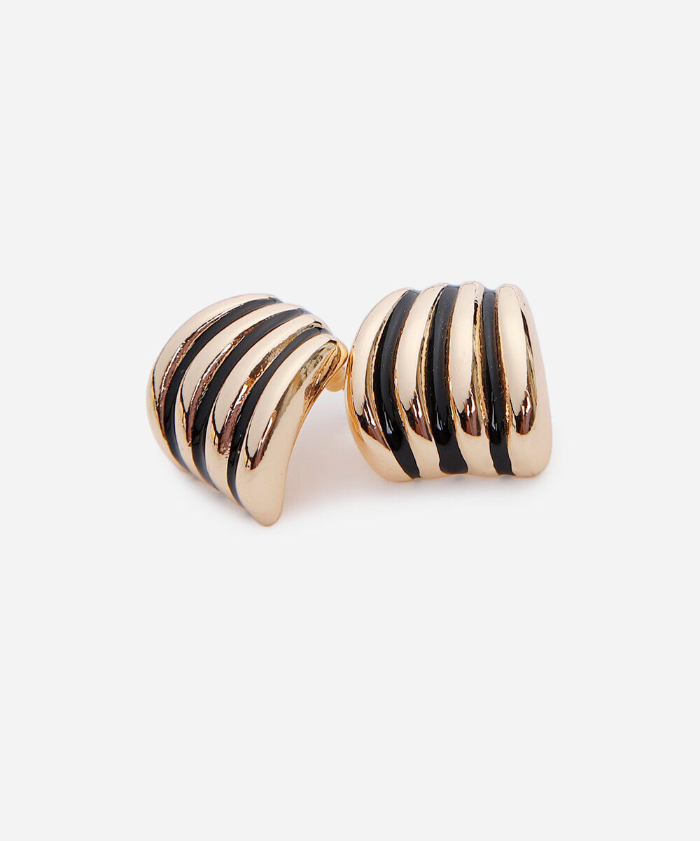 brinco textura esmaltado dourado