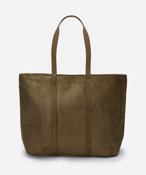 bolsa shopper suede verde