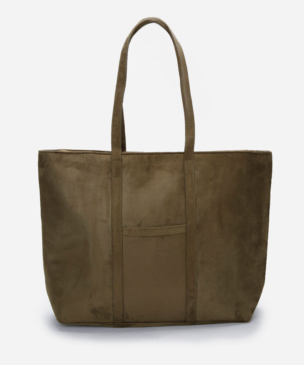 bolsa shopper suede verde