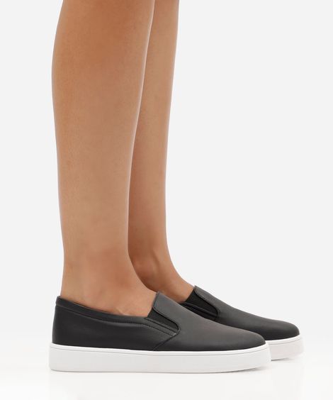 tênis slip on casual preto