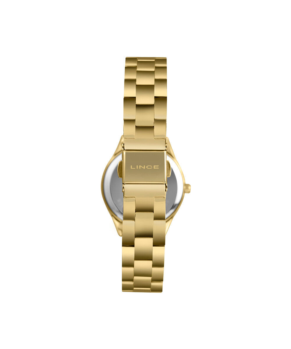 kit relógio feminino lince analógico lrgh007l30 kafkc2kx dourado