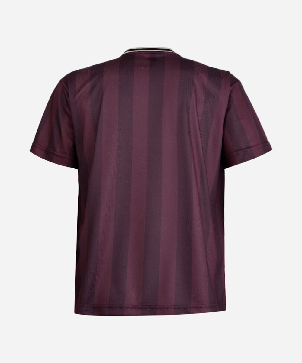 camiseta infantil manga curta roma com listras vinho
