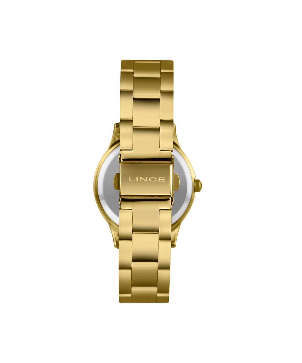 kit relógio feminino lince analógico lrgh001l34 kafrc2kx dourado