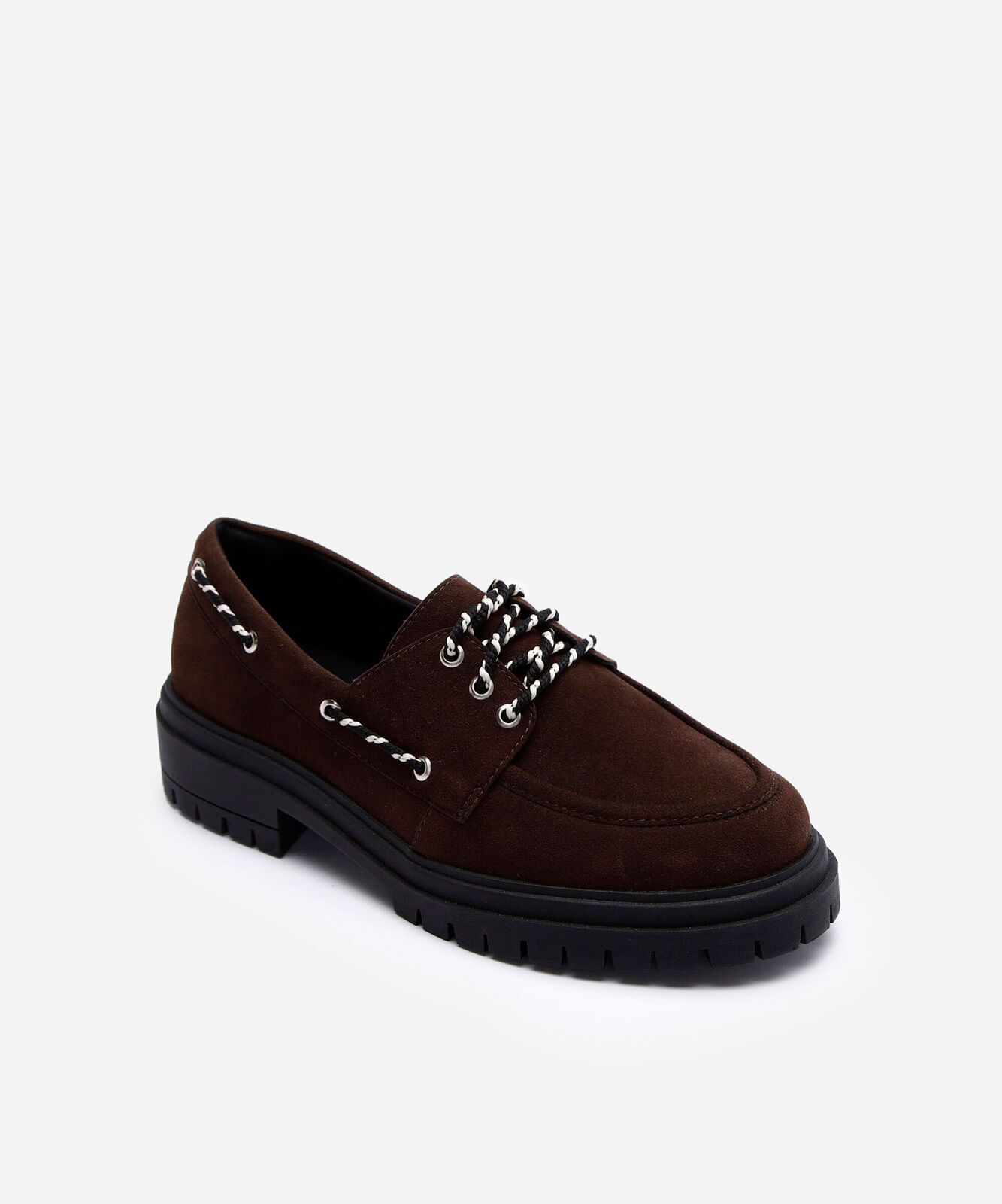 mocassim texturizado tratorado marrom