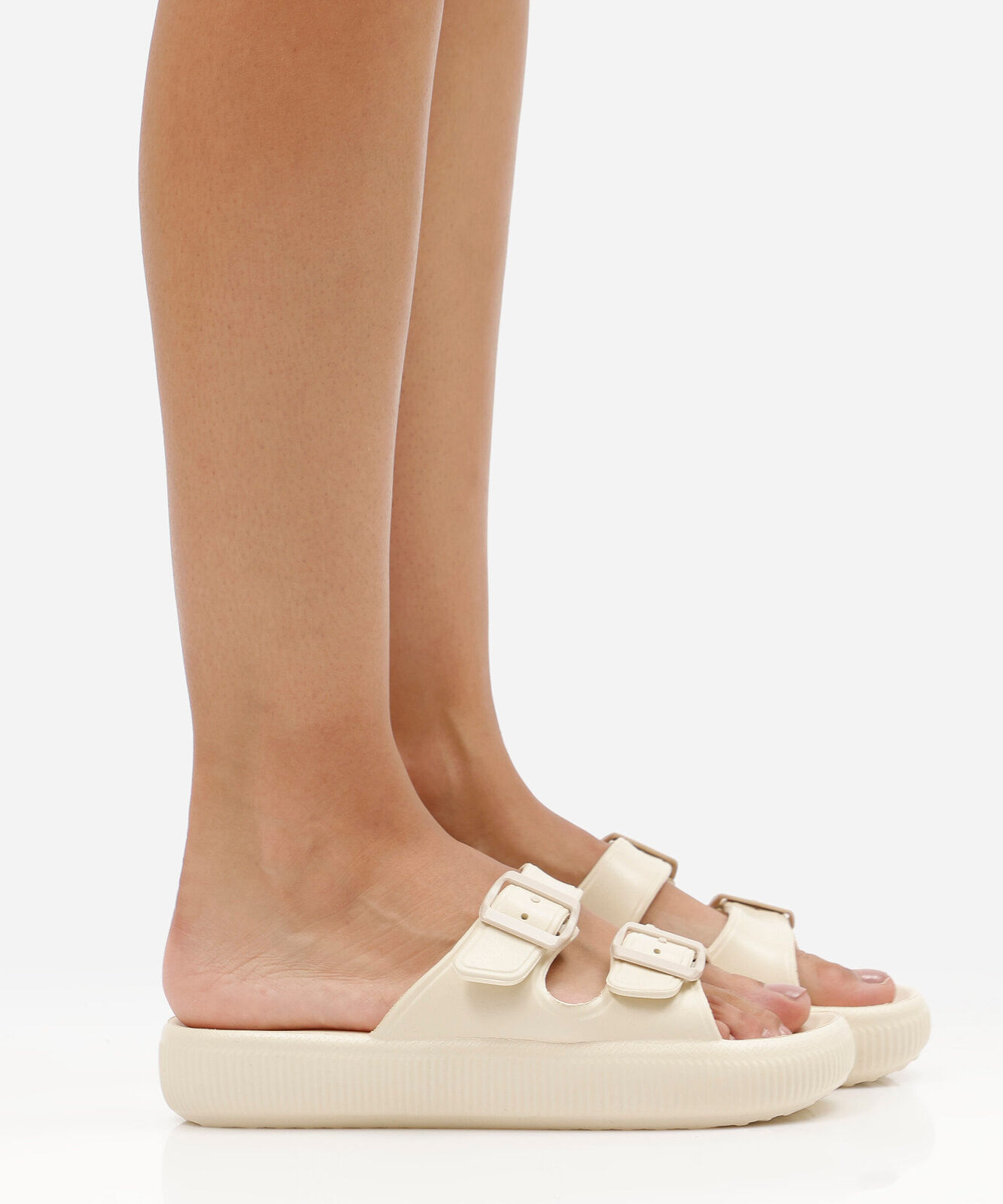 papete com fivela dupla off white