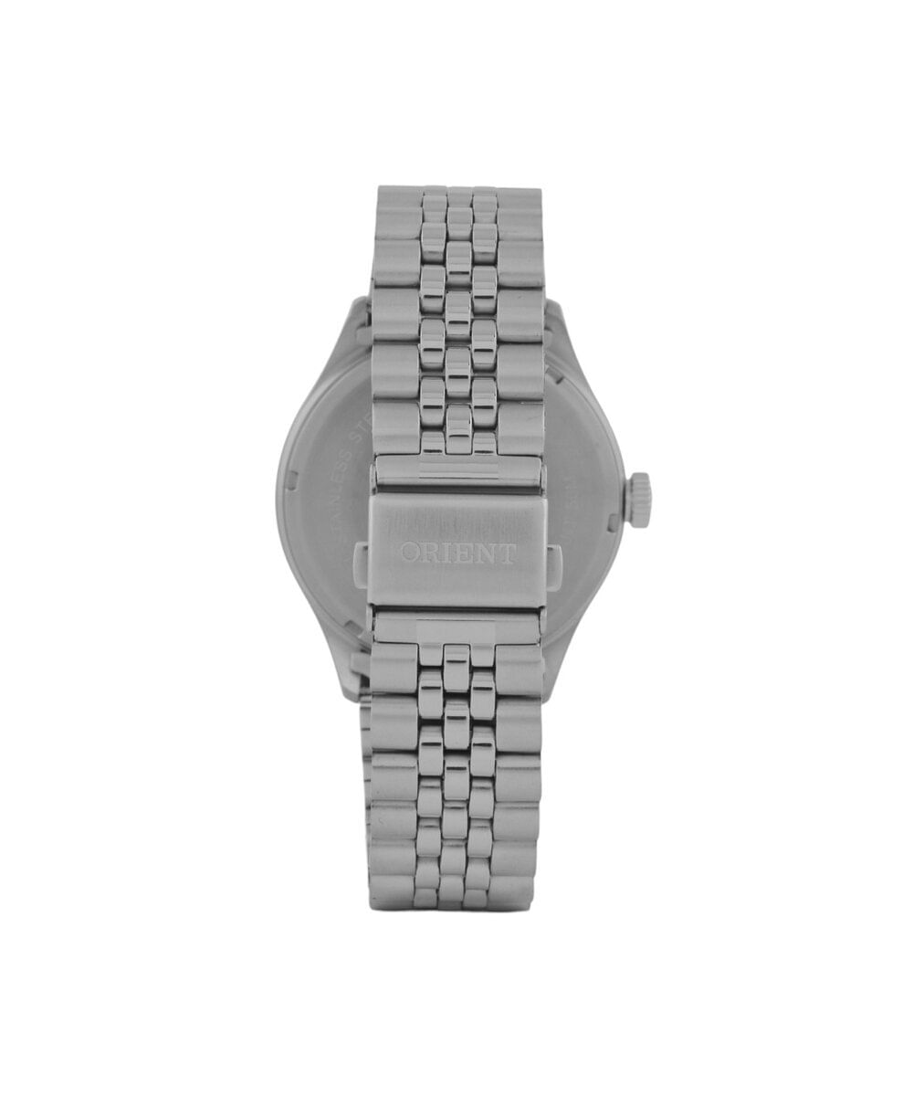 relógio masculino orient analógico calendário mbss1518 d2sx prateado