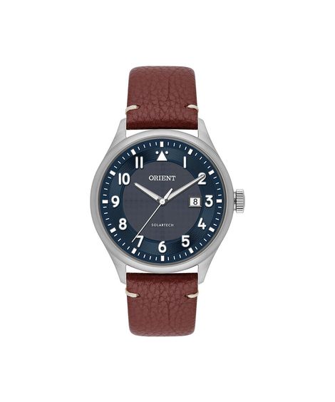 relógio masculino orient analógico calendário mbsc1048 d2nx prateado