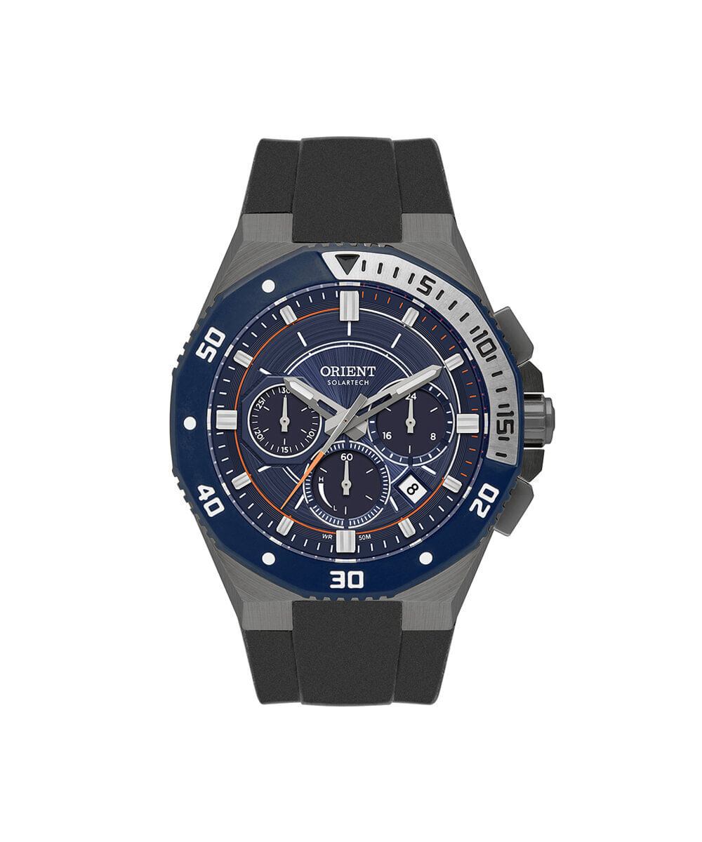 relógio masculino orient cronógrafo myspc006 d1px cinza