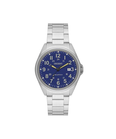 relógio masculino orient analógico calendário mbss1492 d2sx prateado