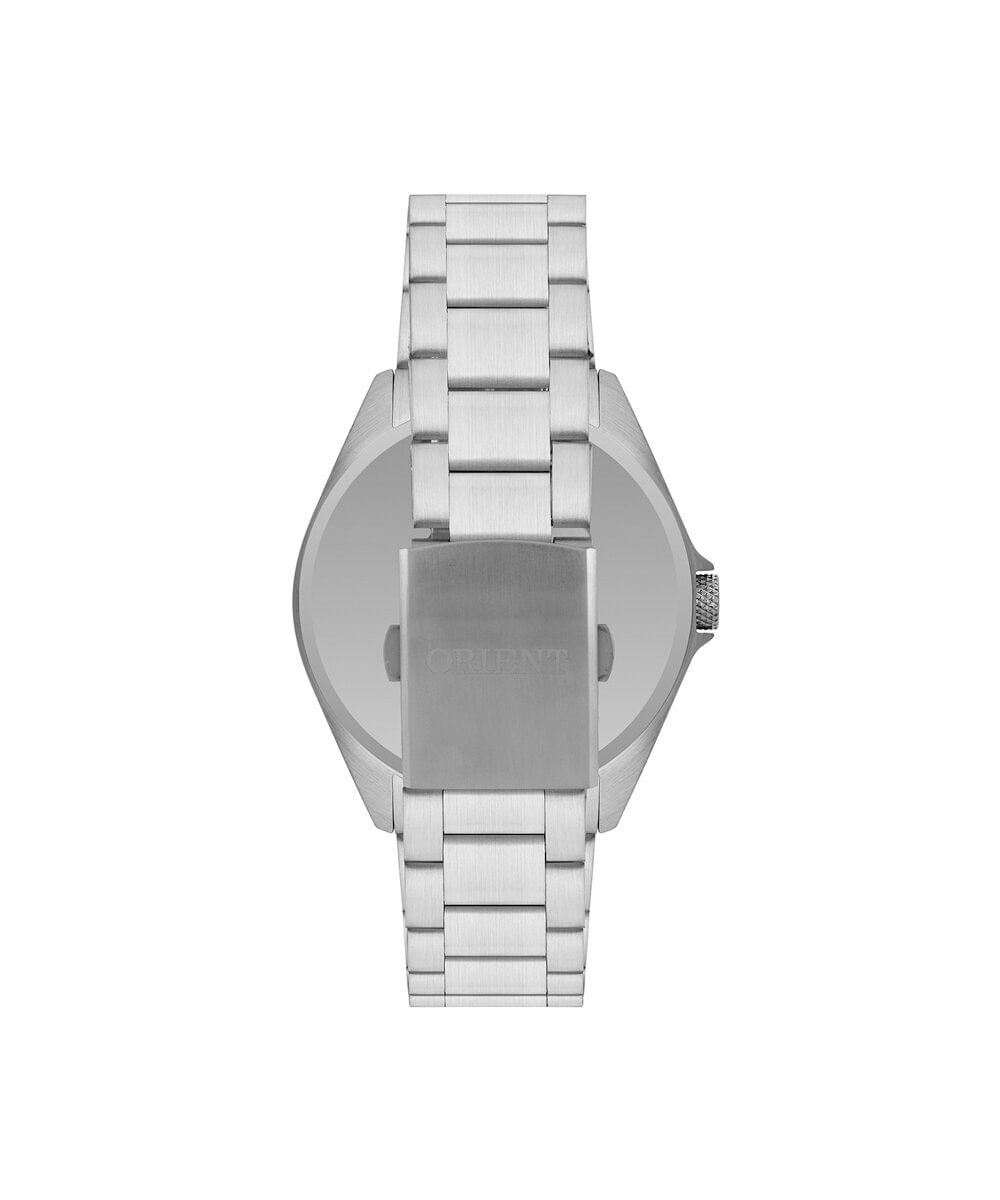 relógio masculino orient analógico calendário mbss1492 d2sx prateado