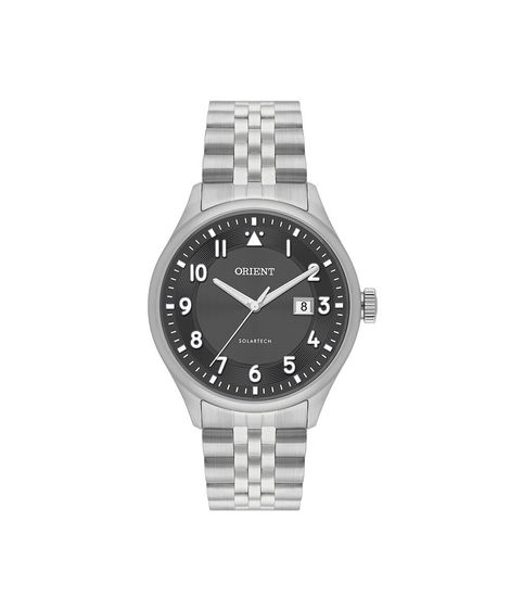 relógio masculino orient analógico calendário mbss1518 g2sx prateado