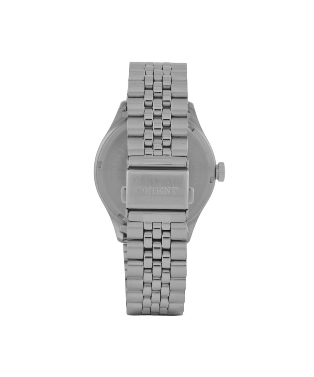 relógio masculino orient analógico calendário mbss1518 g2sx prateado