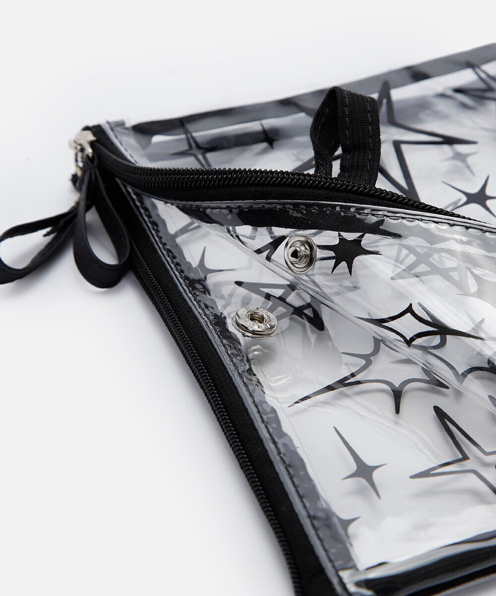 necessaire estrelas preta