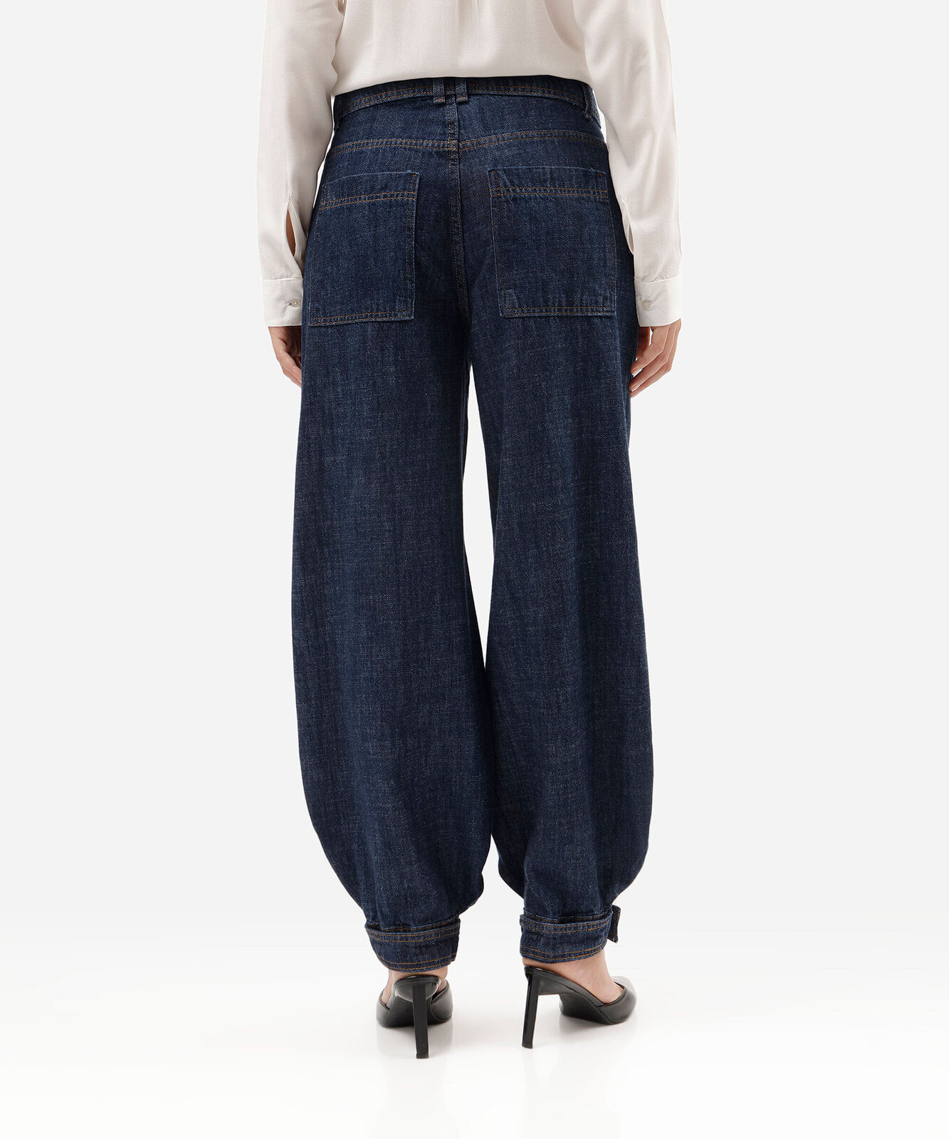 calça aladim feminina jeans cintura alta azul