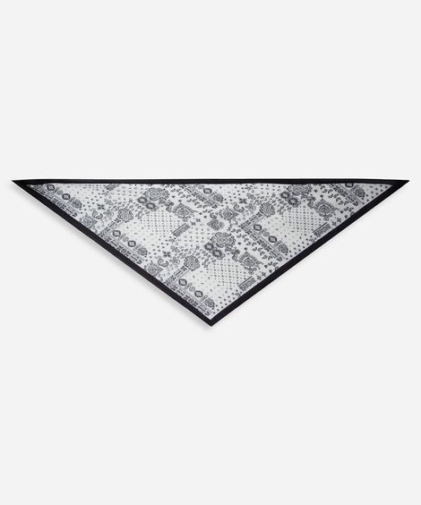 lenço triangular paisley colorido