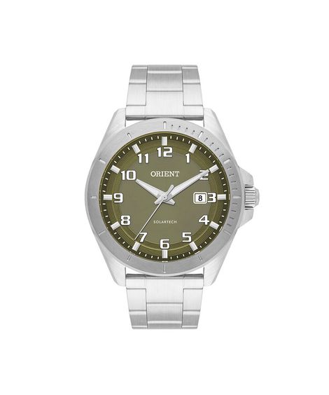 relógio masculino orient analógico calendário mbss1507 e2sx prateado