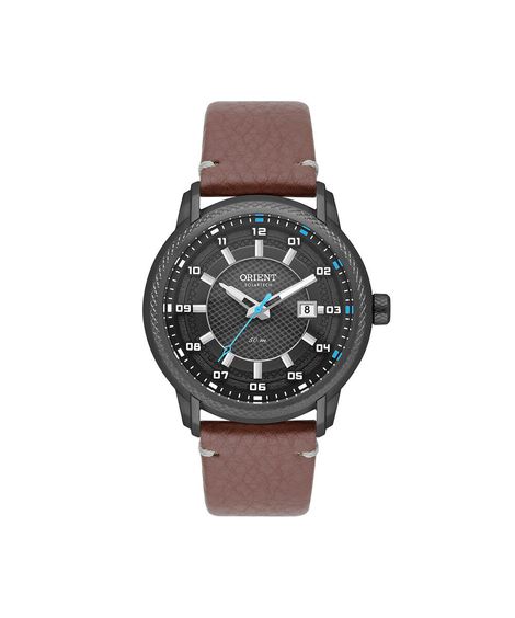 relógio masculino orient analógico calendário mpsc1015 g2nx preto