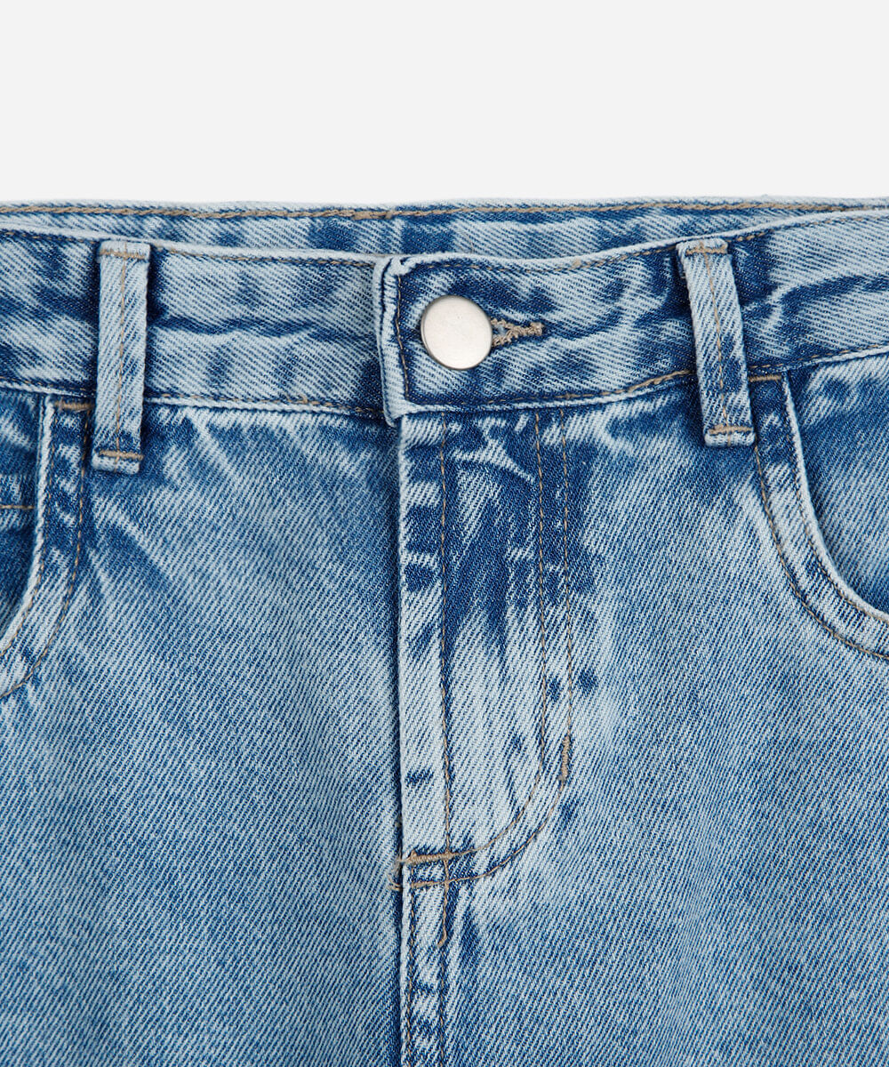 calça balloon infantil jeans azul