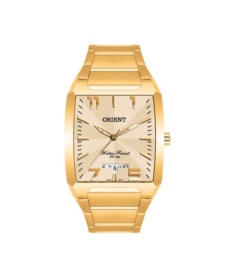 relógio masculino orient analógico calendário ggss1007 c2kx dourado