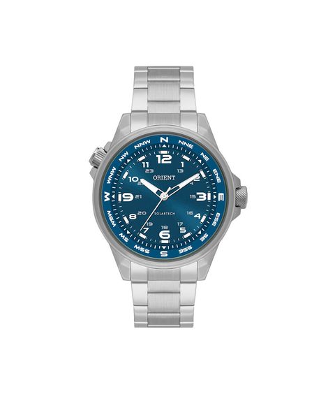relógio masculino orient analógico mbss0017 d2sx prateado