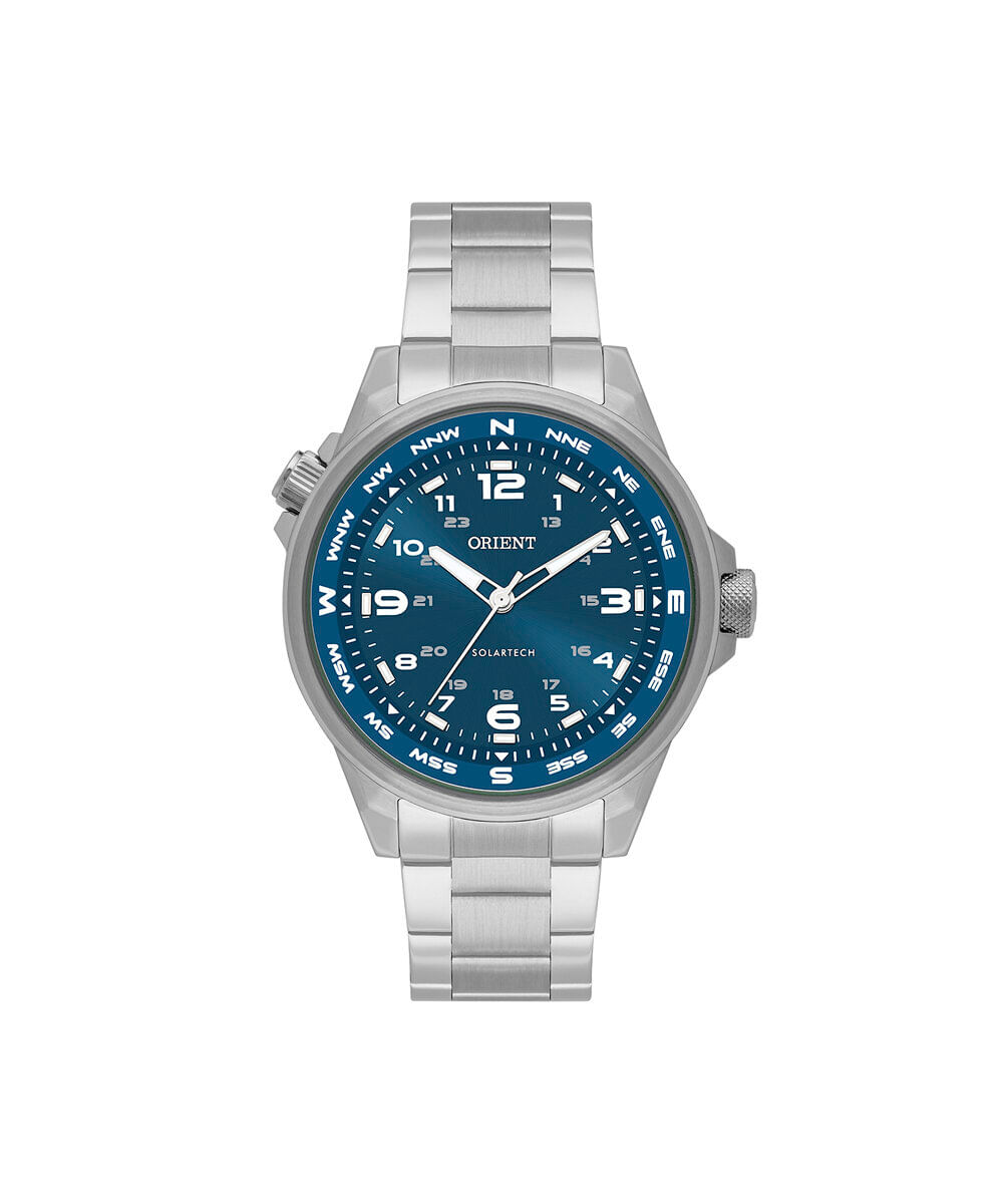 relógio masculino orient analógico mbss0017 d2sx prateado