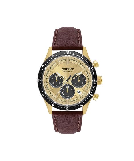 relógio masculino orient cronógrafo mgscc011 c1nx dourado