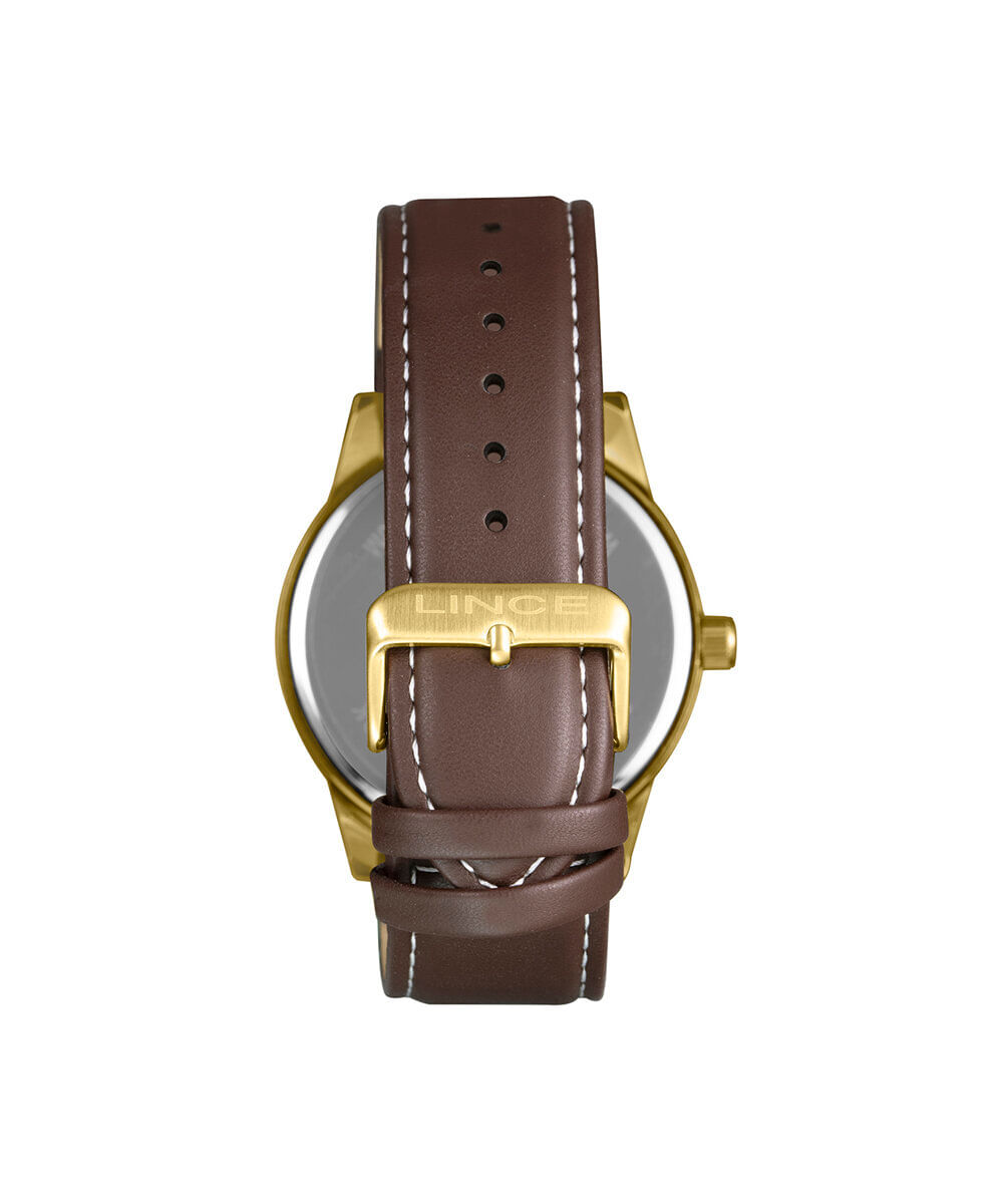 kit relógio masculino lince analógico mrch250l46 kabsp2nb dourado